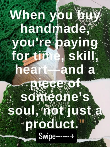 When you buy handmade, you are paying for time, skill, and a piece of someone's soul. This collage celebrates the artistry that goes into every single one of my lace tops.