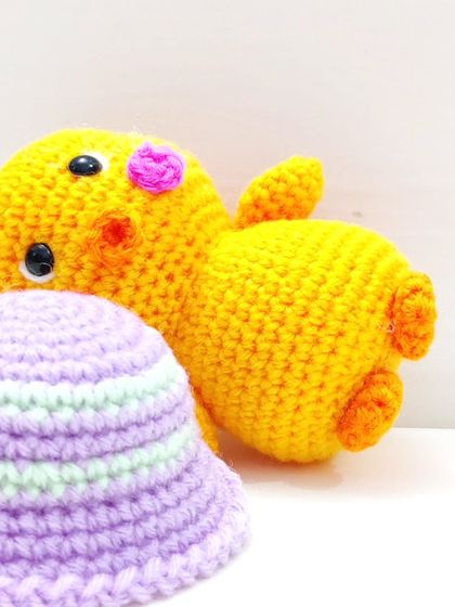 A playful shot of Duke the duck.