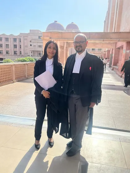 With a colleague outside the new building of the Lucknow High Court. It's been incredible to witness the evolution of this court over the years.