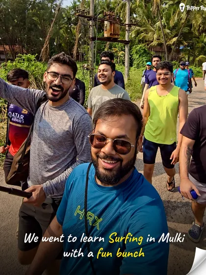 Ever wanted to learn how to surf? We took a fun bunch to Mulki to do just that. Here they are, walking towards the waves, ready to take on a new challenge. Our experiential trips are all about trying something new.