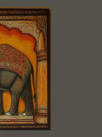 This image features a beautiful Gond art piece from Madhya Pradesh. I enjoy blending the vibrant and detailed storytelling of Gond art with contemporary interiors to make a home a true masterpiece.