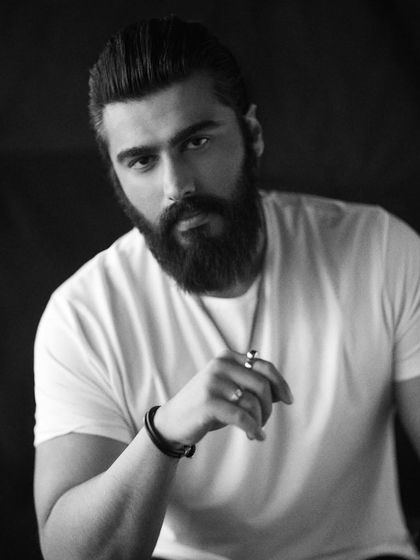 This shot captures a moment of direct, confident connection.