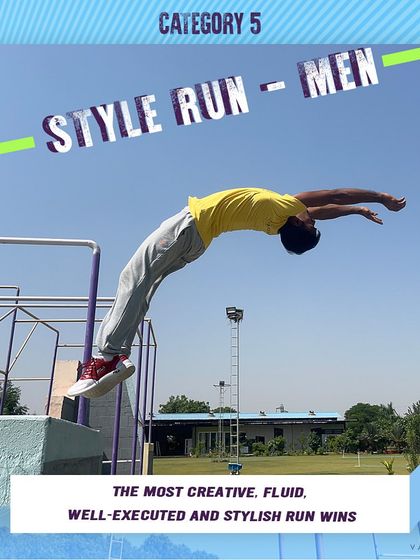 Category 5: Style Run for Men. This is where creativity, flow, and originality take center stage. The most stylish and well-executed run wins.