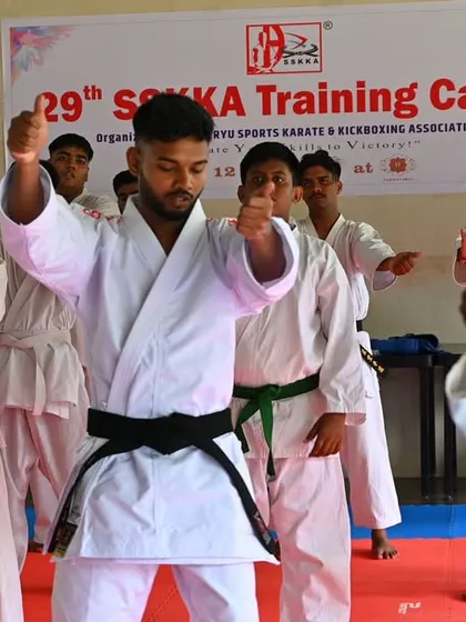 Discipline is the foundation of everything we do. In this Shito Ryu Karate session, I am guiding our students, from young beginners to advanced black belts, through fundamental forms. Notice the focus and unity in their posture.