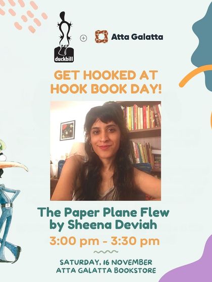 Illustrator and book designer Sheena Deviah leads a session for 'The Paper Plane Flew', where kids get to draw and let their imagination take flight.