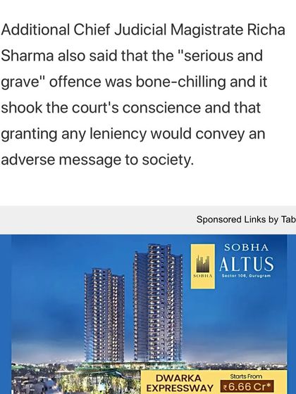 More from the NDTV feature, highlighting the judge's stern stance on the "serious and grave" offense, which she said "shook the court's conscience."