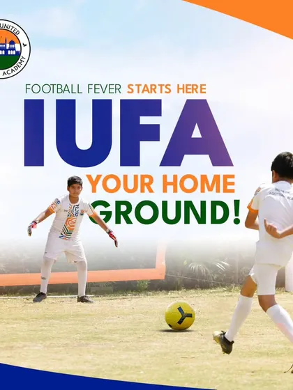 IUFA is your home ground. A goalkeeper and a striker face off in a practice drill, creating a competitive and supportive training environment.
