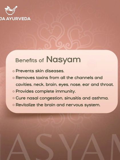 Nasyam therapy perceives the nostrils as the doorway to the brain. Administering medicated oils through the nose helps remove toxins, cure nasal congestion, and revitalize the nervous system.