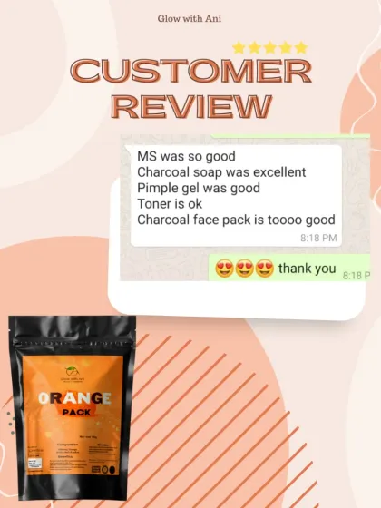 Another happy customer review for my acne-focused products like the Charcoal Soap, Pimple Gel, and Charcoal Face Pack.