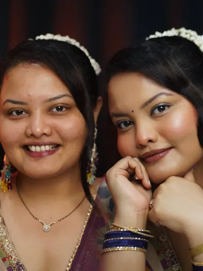 Learn to create your own festive glam in my 3-day offline self-grooming class. This before-and-after shows the beautiful results you can achieve.