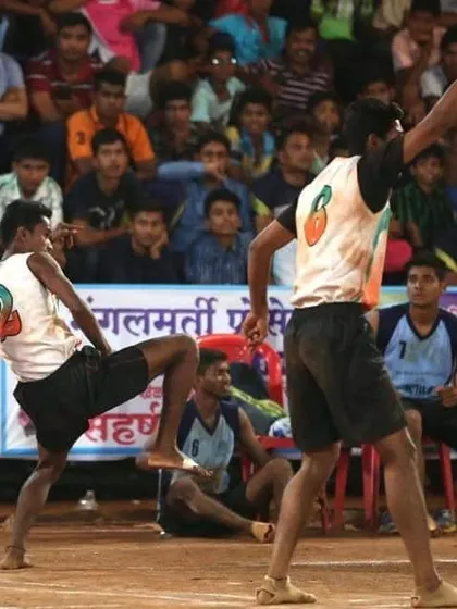 Deepak Madhav in action, showing his signature kicking motion.