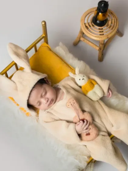 The sweetest little bunny in the burrow. I have a variety of cozy, handmade outfits that keep your baby warm and looking absolutely adorable.