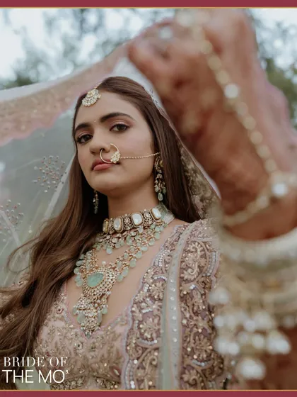 A portrait of a bride, confident and serene. This is more than just a picture; it's capturing her essence in the quiet moments before she walks down the aisle, a timeless image for our "Bride of The Mo'" series.