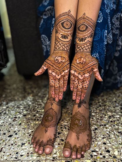 Lotus Mehendi Arts - Bridal & Occasion Mehendi Elaborate Bridal Designs photo 82