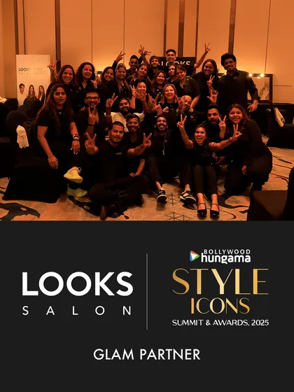 This is my incredible team of artists celebrating a successful night as the Glam Partner for the Bollywood Hungama Style Icons Awards. Their skill and dedication made the event a huge success.