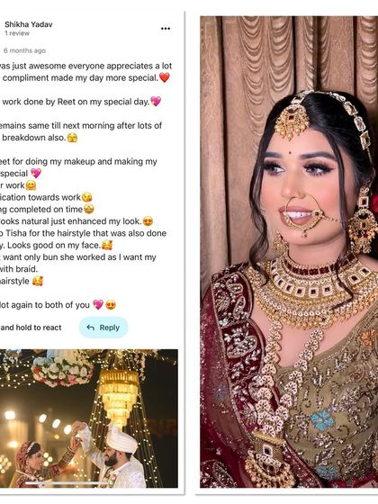 Shikha loved that her makeup remained the same until the next morning, even after an emotional breakdown. She also appreciated that I listened to her request for a braided hairstyle instead of a bun. Your vision is always my priority.