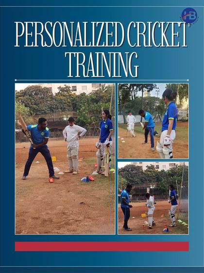 We offer personalized cricket training to enhance batting, bowling, and fielding skills. This collage shows our coaches providing hands-on guidance to players during focused drill sessions.