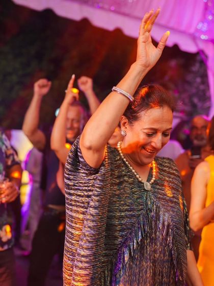 Another shot of the great energy at a private party. Age is just a number when the music is right.