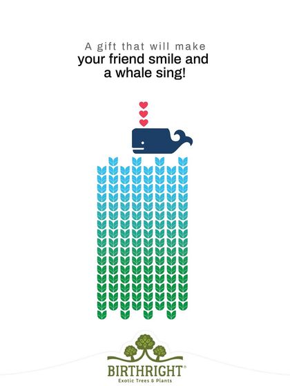 A gift from me will make your friend smile, and somewhere, a whale will sing. That's because choosing a sustainable gift creates a ripple effect of happiness that touches the whole planet.