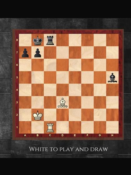Sometimes the goal isn't to win, but to save a difficult position. It's White to play and secure a draw.