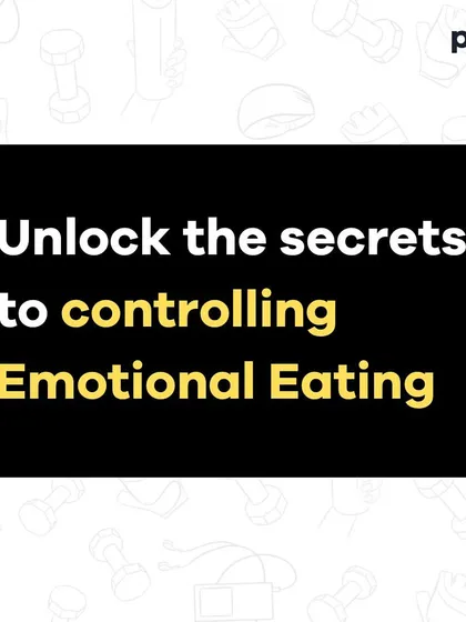 A carousel of tips for controlling emotional eating. It starts with understanding your triggers and embracing your emotions, then moves to practical steps like mindful eating and finding healthy alternatives.