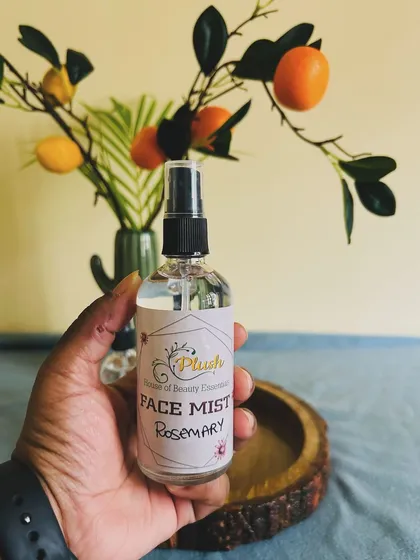 This is my new Rosemary Face Mist. Rosemary is known for its clarifying properties, making this mist great for both skin and hair.