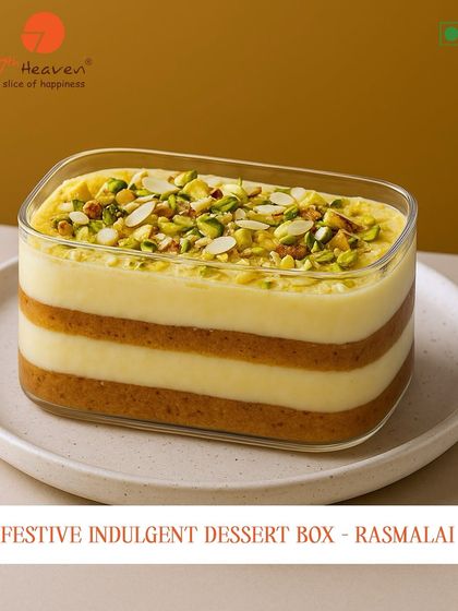 The sweetest bonds deserve the richest treats. Our festive Rasmalai Dessert Box for Raksha Bandhan features layers of creamy, traditional delight.