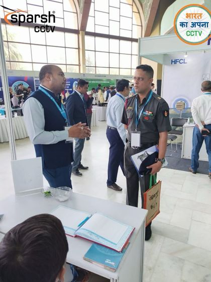 A conversation with an army officer at the Surveillance & Electro-Optics India 2025 expo. I am committed to empowering defense-grade surveillance with my Made in Bharat technology.