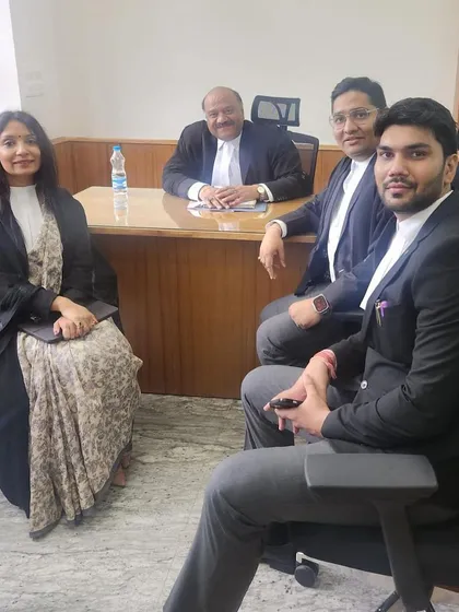 A pleasant meeting with Mr. Vikrant Yadav, Secretary of the Supreme Court Bar Association (SCBA). It's always good to connect with fellow members of the bar and discuss developments that improve our working environment, like the new information screens outside courtrooms.