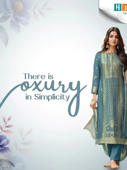 Simplicity is the heart of true elegance. I tailored this teal blue straight-cut suit with subtle gold brocade work to create a sophisticated and comfortable outfit. It’s a perfect example of how a classic silhouette, when fitted correctly, becomes a timeless addition to your wardrobe.