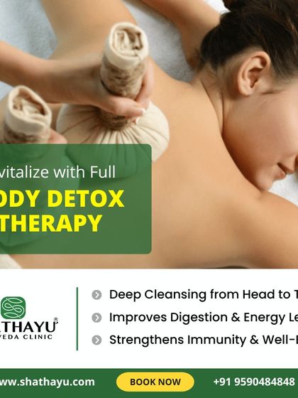 This is a duplicate of media 15. My full-body detox therapy, which includes treatments like this herbal potli massage, offers deep cleansing from head to toe. It is designed to improve digestion, boost energy levels, and strengthen your overall immunity.