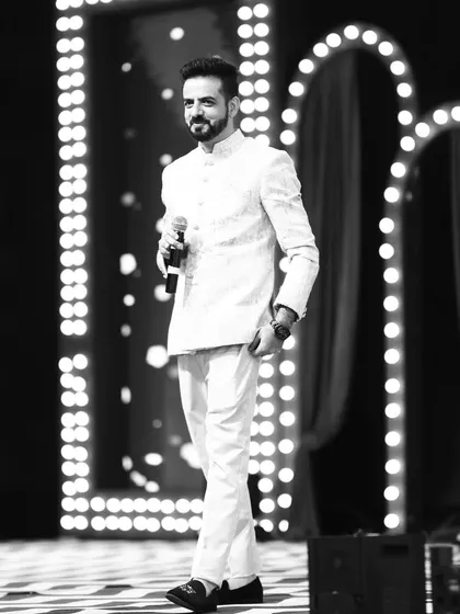 A classic black and white shot on stage. Timeless elegance combined with modern energy is what I bring to the table.