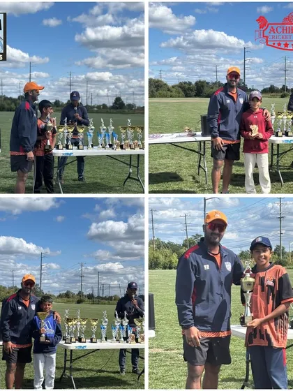 A collage from the Chicago Youth Cricket Academy (CYCA) Annual Day, where our Head Coach was present to celebrate their success.