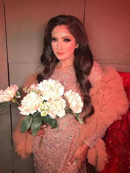 Another beautiful shot from the "Oh Meri Laila" series, capturing the elegance and glamour of the complete look.