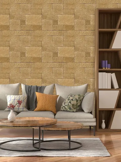 Get the look of a rustic stone wall without the hassle. This plaster brick panel design from our Modern Art collection provides a realistic, textured look that adds a warm, earthy element to the room.