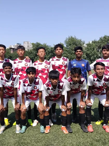 My U-17 team posing before their match in the Delhi Future Stars Youth League.