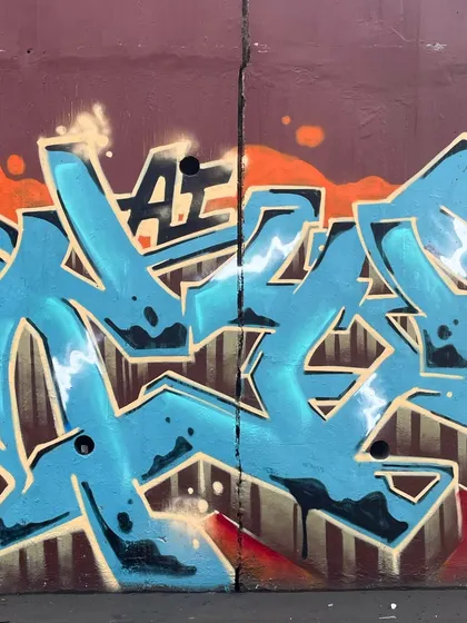 A close-up of the "KRYPT" piece in Ahmedabad. Getting back to some English flow with this one. The city can't hold us.