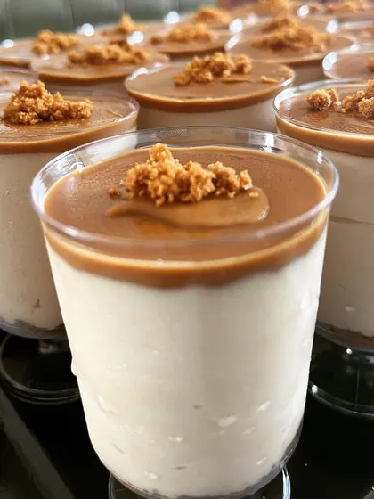 My Lotus Biscoff cheesecake is also available in these convenient single-serving dessert cups. They are perfect for corporate events, parties, or when you just need a quick sweet fix.