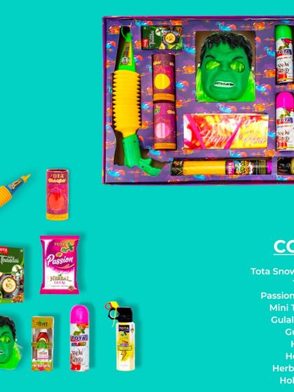 Get ready for a fun-filled Holi with this ultimate celebration kit. It includes everything from a pichkari and herbal gulal to a Hulk mask, snow spray, and thandai mix. It's a box full of mischief and joy.