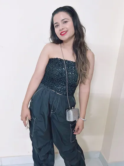 This client is glowing in a chic party outfit. The look is elevated by the sparkling statement ring and delicate bracelet she's wearing, both from my collection.