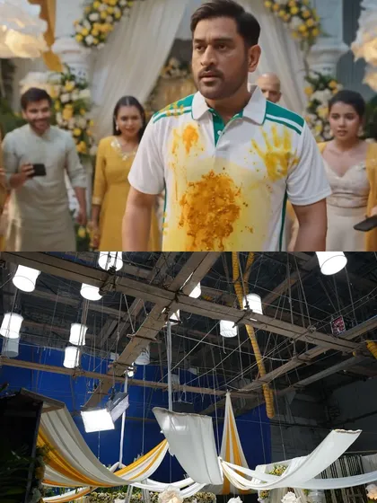 Another comparison from the Ariel ad shoot. Our lighting setup, visible in the bottom frame, was crucial for creating the clean, high-key look of the final commercial.