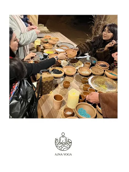 A hands-on creative workshop in Al-Ula. These activities help to ground the spiritual work we do, bringing a sense of play and tangible expression to our journey.