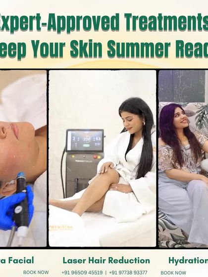 Beat the summer heat with my top 3 expert-approved treatments. A HydraFacial for a deep cleanse, Laser Hair Reduction to stay fuzz-free, and a Hydration IV Drip to boost your skin from within.