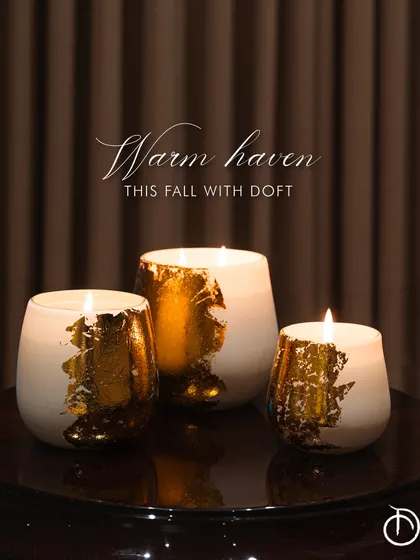 Conjure the dramatic hues of changing seasons with my Mahogany Musk scented candles. Housed in an intricate gold-foiled matte jar, the fragrance is redolent of teakwood and patchouli, setting the scene for a deeply tranquil autumn evening.