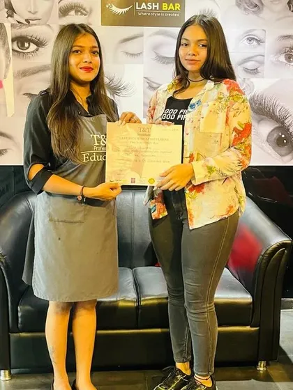 Another successful graduate from our Pro Nail Tech Course in Ahmedabad. We congratulate her on embarking on her new journey into the world of beauty.