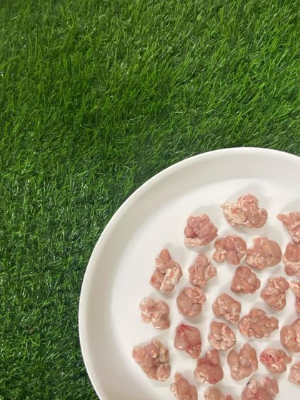 I occasionally source limited availability chicken organs like these chicken tongues. They are a unique and nutritious treat for pets.