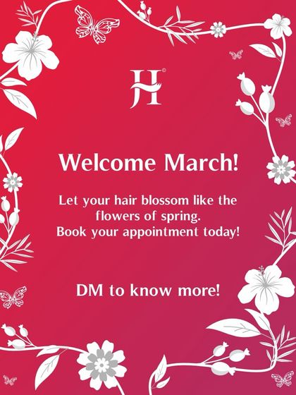 Welcome March! This graphic is an invitation to let your hair blossom like the flowers of spring by booking an appointment for a fresh new look.