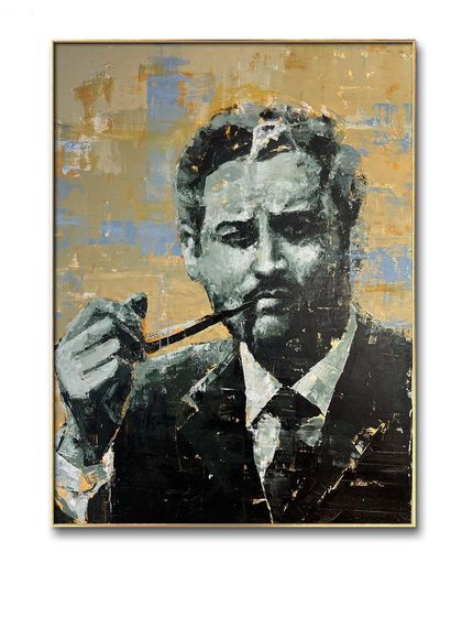 This portrait of Guru Dutt is available for purchase. It's an acrylic on canvas where I've used a muted, earthy palette to evoke a sense of classic nostalgia, perfect for lovers of vintage Bollywood.
