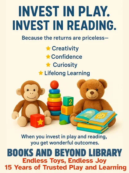 We believe that investing in play and reading offers priceless returns in creativity, confidence, and curiosity. Our library provides unlimited, sanitized, and premium toys and books with one simple membership, making smart parenting easier than ever.