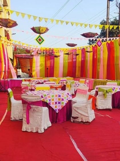 Shanaya Decorations - All-Inclusive Ceremony Packages (Haldi & Mehendi) Outdoor & Terrace Celebrations photo 6
